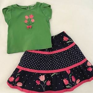Gymboree Bright Tulip Skirt Set